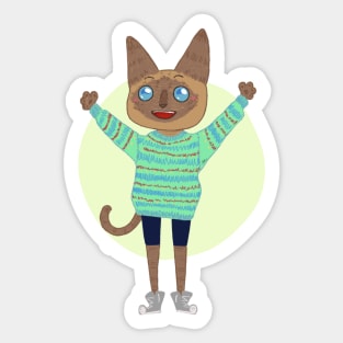 Siamese jumper Sticker